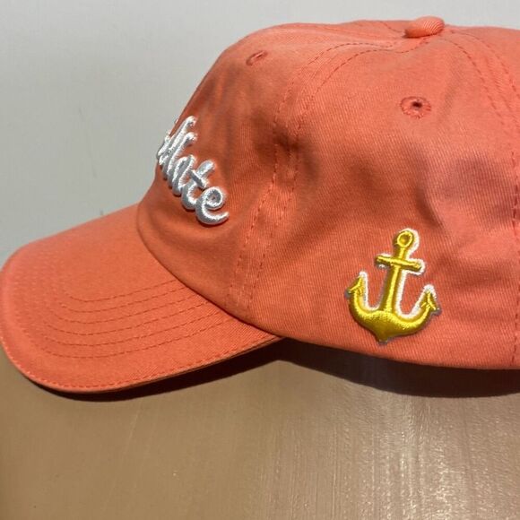 First Mate Boating Fishing Baseball Cap Hat Anchor West Marine Pink Adjustable - Picture 5 of 10
